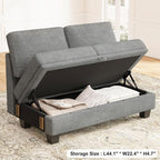 Belffin 45.6” Chenille Loveseat Module - Image 3