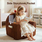 OUOZZZ Toddler Chair for Ages 1–6, Soft Sherpa Kids Sofa - Image 6