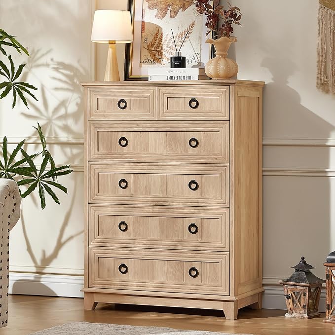 Joaxswe Farmhouse 6 Drawer Dresser - Image 11