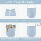 XUANGUO Cotton Rope Laundry Basket Hamper - Image 7
