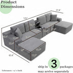 125" Oversized Sectional Couches - Image 2