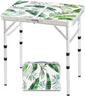 Folding Camping Table 2ft Portable Picnic Table Adjustable Height Small Card by Yriuat