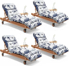 4 Pack Outdoor Chaise Lounge Chair Cushion 75.1 x 22.8 x 4.7 Inches 100% by Uthem