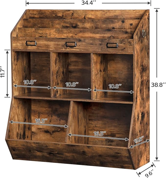 HOOBRO Kids Bookshelf, Toy Storage Organizer, Bookshelf - Image 3