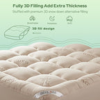 BEDLORE King Mattress Topper Viscose Derived from Bamboo, Thick Pillow Top - Image 5