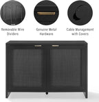 Crosley Furniture Kenji Media Console, Record Player Stand - Image 7