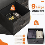Sweetcrispy 9 Drawer Fabric Dresser Storage Tower - Image 5