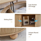Fluted Round Lift Top Coffee Table - Image 4
