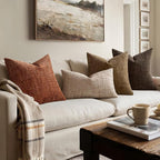 MIULEE Chenille Textured Fall Euro Throw Pillow Covers Burnt Orange 22x22 | Set - Image 6