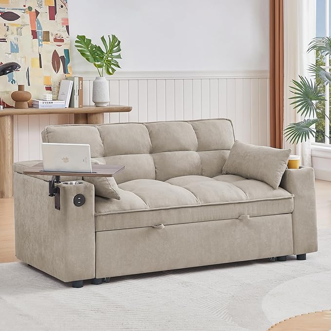 65" Cloud Couch Sleeper Sofa Bed - Image 3