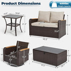 5 Pieces Outdoor Furniture Set - Image 2