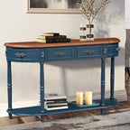 Retro Curved Console Table, Solid Pine Legs by HMFULE