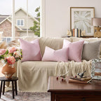 GIGIZAZA Sweet Lilac Velvet Throw Pillow Covers 20x20 Pack of 2 | Decorative - Image 2