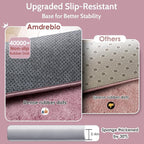 Amdrebio Mauve Pink Round Fluffy Rug 4Ft - Image 7