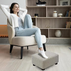 CAROLMADE Small Foot Stool Ottoman Footstool - Image 4