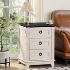 Joaxswe Farmhouse Night Stand Set of 2, Dresser - Image 9