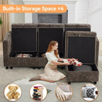 WUTUTUEE 83'' Modular Sectional Sofa Convertible L Shaped Couch Set - Image 4