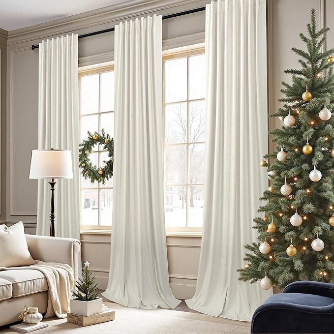 Neutral 80 Inch Nursery Blackout Curtains - Image 8