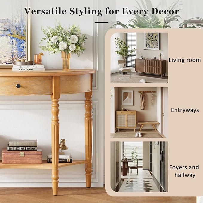 LUMISOL Half Moon Console Table - Image 6
