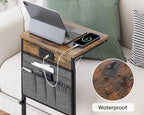 Vagusicc C-Shaped End Table Set of 2, Adjustable Height Side Table - Image 9