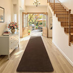 2x10 Runner Rug for Hallway, Long Runner Rugs Non Slip, Coffee | Soft Washable by AROGANAREARUG