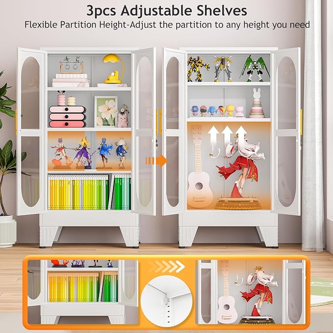 PAOFIN 47" H Locking Display Cabinet - Image 3