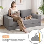 COMAX Convertible Sofa Bed Queen, Corduroy Folding Floor Couch Pull Out Couch - Image 4