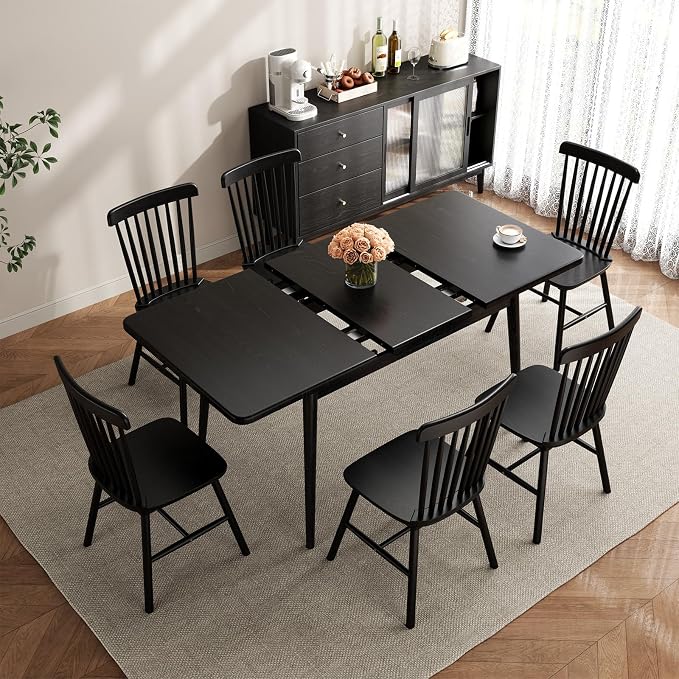 Muwuele Solid Wood Extendable Dining Table - Image 9