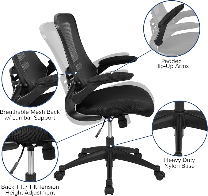 Flash Furniture Kelista Mid-Back Swivel Office Chair - Image 13
