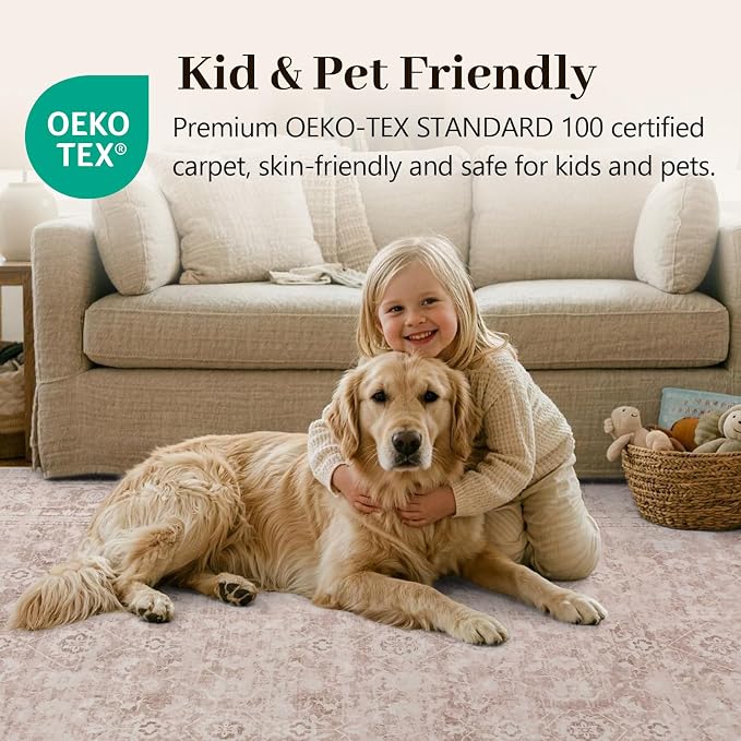 6x9 Ft Large Area Rugs for Living Room, Soft Non-Slip Machine Washable Rug - Image 5