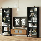 IRONCK Bookshelves and Bookcases Set of 2 Floor Standing 6 Tiers Display - Image 4