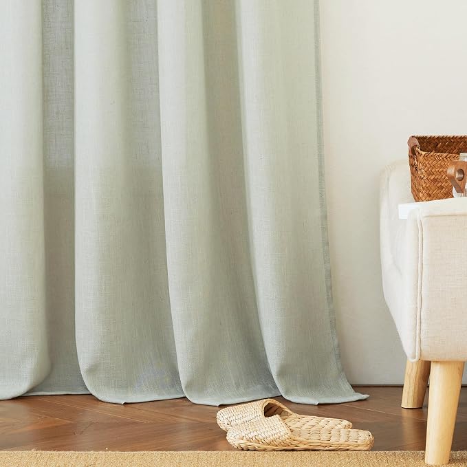 RYB HOME Short Linen Sheer Curtains - Image 6