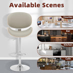 civama Bar Stools Set of 4 for Kitchen Counter, Adjustable Bar Height Chairs - Image 8