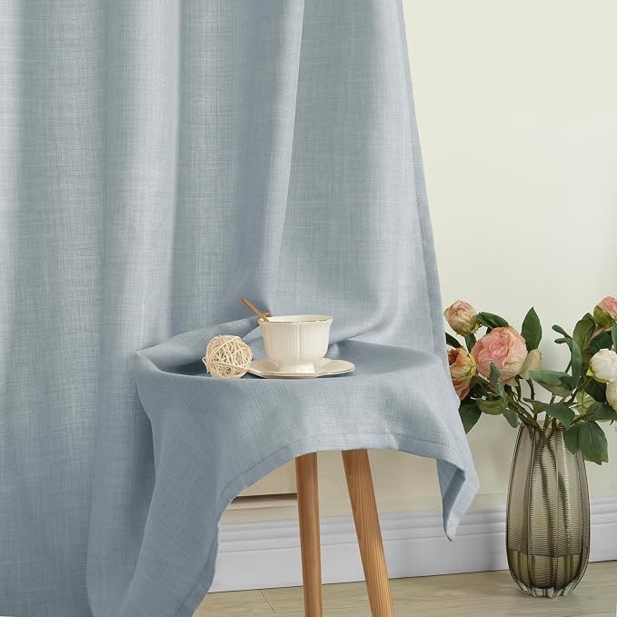 Semi Sheer Linen Curtains 90 Inch - Image 8