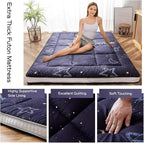 MAXYOYO Black Moon and Star Futon Mattress, Japanese Floor Mattress Quilted - Image 4