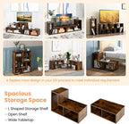 Tangkula 3 Pieces Console TV Stand, Free-Combination Entertainment Center - Image 9