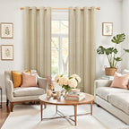 YoungsTex Burlap Linen Curtains 80 Inches Length - Image 2