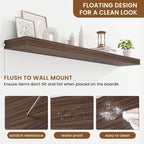 fuqing Floating Shelves for Wall, Wall Mounted Wood Floating Shelf - Image 5
