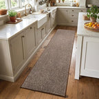 2x8 Coffee/White Runner Rug Washable Non-Slip by Unknown