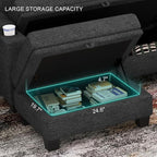 Belffin Standard Ottoman with Storage - Image 3