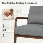 Mid Century Accent Chair, Comfy Arm Chair - Image 5