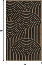 Lahome Enfys Modern Rainbow Easy Jute Patio Rug, 3x5 Washable Rugs - Image 2