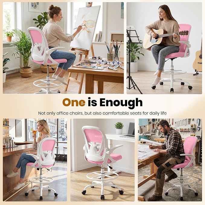 Primy Drafting Chair Tall Office Chair - Image 8