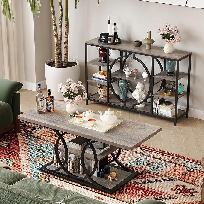 GiftGo 47" Industrial Console Tables - Image 5