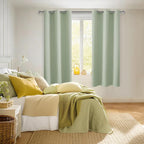 Blackout Curtains for Bedroom, 42 x 63 Inches Length, Seafoam Green | Thermal - Image 7