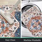 HEBE Boho Kitchen Rugs Set of 3, Non Slip Washable Kitchen Mats - Image 5