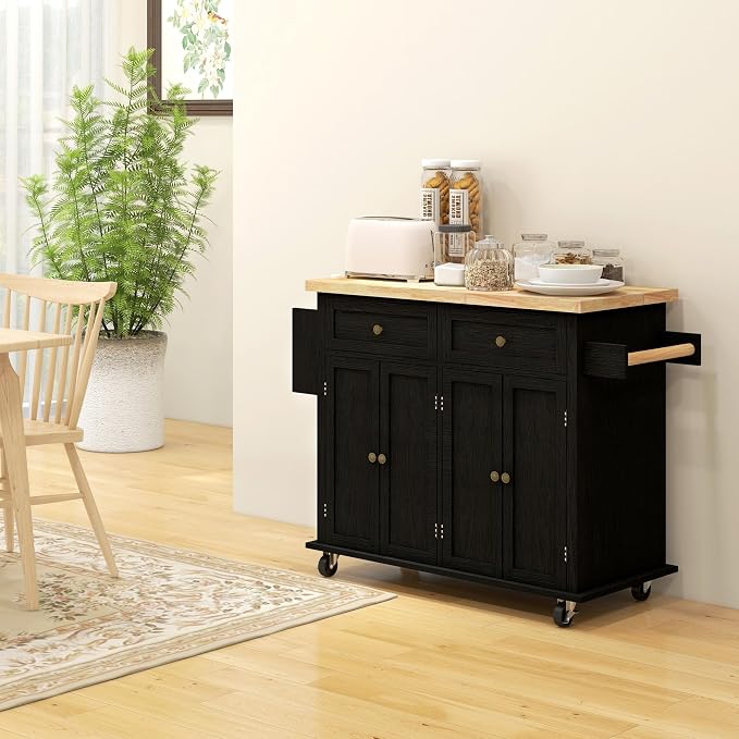 HOMCOM Kitchen Island Cart - Image 2