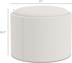 HOMCOM Round Storage Ottoman - Image 3