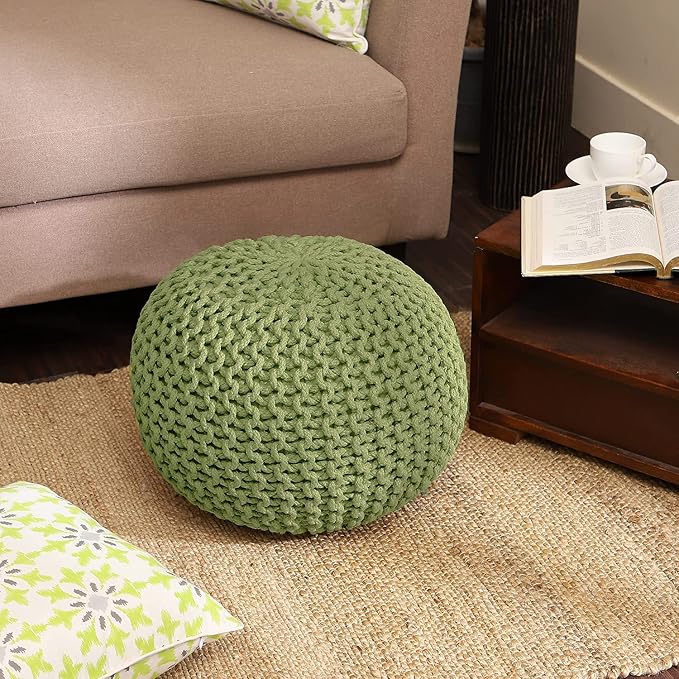 REDEARTH · Round Pouf Foot Stool Ottoman - Image 4