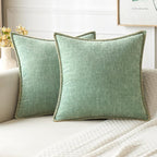 MIULEE Decorative Couch Throw Pillow Covers 18x18 Inch Greyish Green 2 Pack | by MIULEE